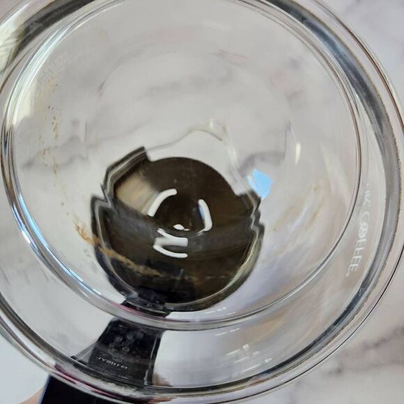 Glass coffee pot with black lid clear basic classic container handle - Picture 4 of 4